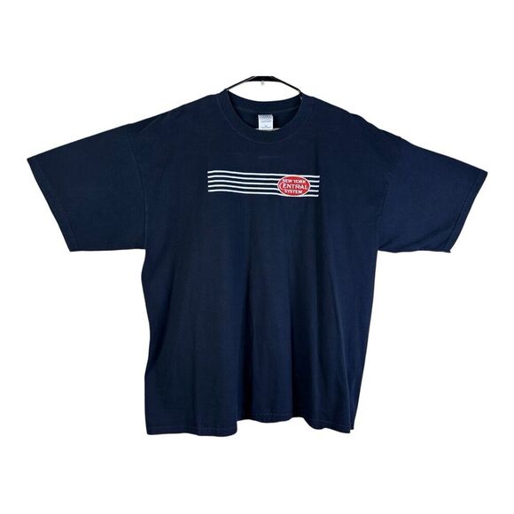 New York Central System Railroad Dk Black T-Shirt Size XXL Railway Embroidered - Picture 1 of 11